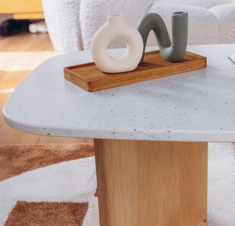 fabrication artisanale haut de gamme silestone et chêne sur mesure Epure mobilier