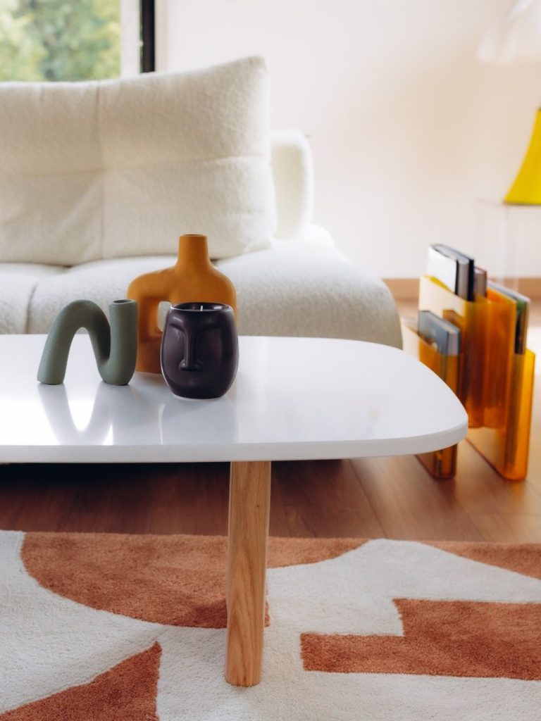 table basse en Silestone et chêne massif Épure Mobilier